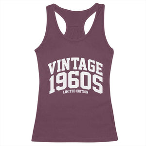 Vintage 1960s Limited Edition Racerback Tank Top Vintage Varsity Funny Cool 1960 Theme TS10 Maroon Print Your Wear