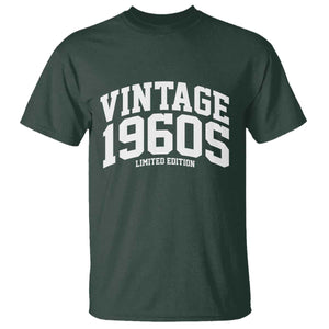 Vintage 1960s Limited Edition T Shirt Vintage Varsity Funny Cool 1960 Theme TS10 Dark Forest Green Print Your Wear