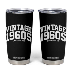 Vintage 1960s Limited Edition Tumbler Cup Vintage Varsity Funny Cool 1960 Theme TS10 Black Print Your Wear