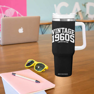Vintage 1960s Limited Edition Tumbler With Handle Vintage Varsity Funny Cool 1960 Theme TS10 Print Your Wear