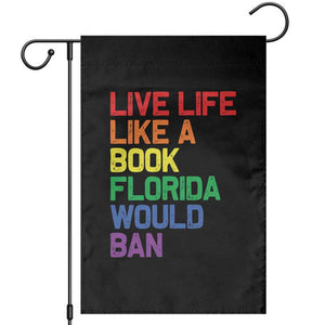 Retro Live Like Book In Florida LGBTQ Subtle Pride Garden Flag Rainbow LGBTQIA Pride TS10 Black Print Your Wear