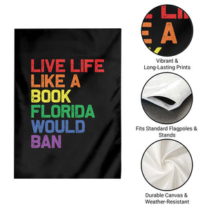 Retro Live Like Book In Florida LGBTQ Subtle Pride Garden Flag Rainbow LGBTQIA Pride TS10 Print Your Wear