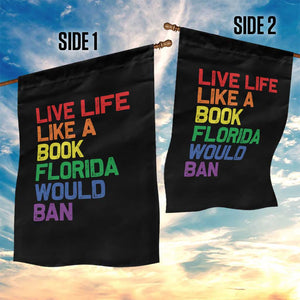 Retro Live Like Book In Florida LGBTQ Subtle Pride Garden Flag Rainbow LGBTQIA Pride TS10 Print Your Wear