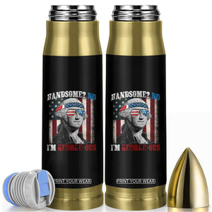 Funny 4th Of July Bullet Tumbler George Washington Handsome No Georgeous TS10 Black Print Your Wear
