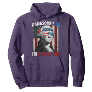 Funny 4th Of July Hoodie George Washington Handsome No Georgeous TS10 Purple Print Your Wear