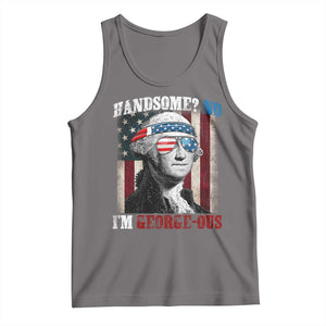 Funny 4th Of July Tank Top George Washington Handsome No Georgeous TS10 Deep Heather Print Your Wear