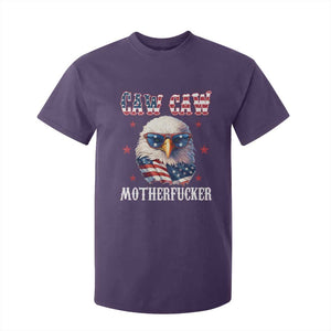Bald Eagle Patriotic T Shirt For Kid Caw Caw Motherfucker American Flag TS10 Purple Print Your Wear