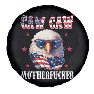 Bald Eagle Patriotic Spare Tire Cover Caw Caw Motherfucker American Flag TS10 Print Your Wear