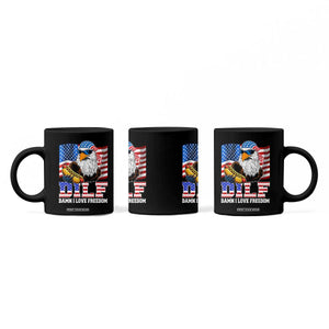 Funny Patriotic 4th Of July Coffee Mug Eagle DILF Damn I Love Freedom TS10 Print Your Wear
