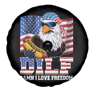 Funny Patriotic 4th Of July Spare Tire Cover Eagle DILF Damn I Love Freedom TS10 Print Your Wear