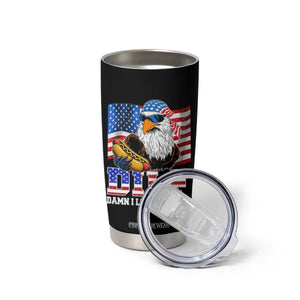 Funny Patriotic 4th Of July Tumbler Cup Eagle DILF Damn I Love Freedom TS10 Print Your Wear