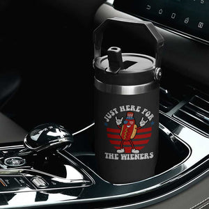 Funny 4th Of July Flip Straw Tumbler I'm Just Here for The Wieners Hot Dog TS10 Print Your Wear