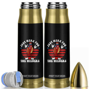 Funny 4th Of July Bullet Tumbler I'm Just Here for The Wieners Hot Dog TS10 Black Print Your Wear