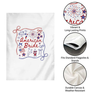 American Bride Bachelorette Party Garden Flag Coquette Bow 4th Of July TS10 Print Your Wear