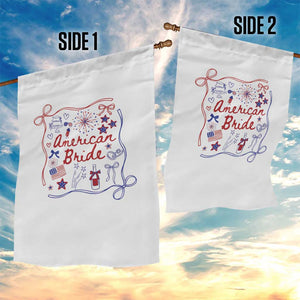American Bride Bachelorette Party Garden Flag Coquette Bow 4th Of July TS10 Print Your Wear
