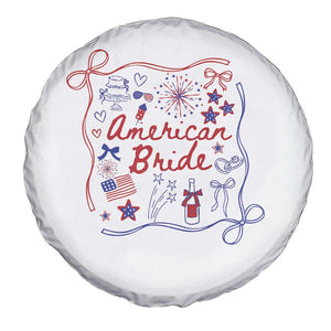 American Bride Bachelorette Party Spare Tire Cover Coquette Bow 4th Of July TS10 Print Your Wear
