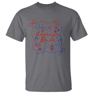 American Bride Bachelorette Party T Shirt Coquette Bow 4th Of July TS10 Charcoal Print Your Wear