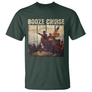 Funny 4th of July T Shirt Political Party Booze Cruise Founding Father TS10 Dark Forest Green Print Your Wear