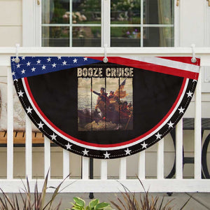 Funny 4th of July Patriotic Fan Flag Political Party Booze Cruise Founding Father