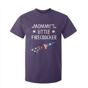 Mommy's Little Firecracker 4th of July T Shirt For Kid Patriotic American Flag TS10 Purple Print Your Wear