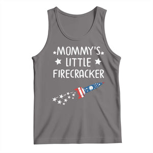 Mommy's Little Firecracker 4th of July Tank Top Patriotic American Flag TS10 Deep Heather Print Your Wear