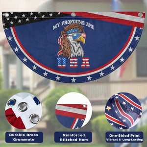 Funny 4th of July Patriotic Fan Flag My Pronouns Are USA Eagle American