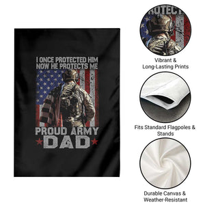 Proud Army Dad Garden Flag I Once Protected Him Now He Protects Me TS10 Print Your Wear