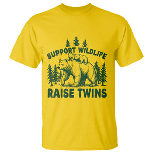 Support Wildlife Raise Twins T Shirt Twin Parent Mom Dad Bear Family TS10 Daisy Print Your Wear