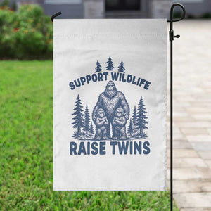 Support Wildlife Raise Twins Garden Flag Twin Dad Mom Parent Bigfoot Family TS10 Print Your Wear