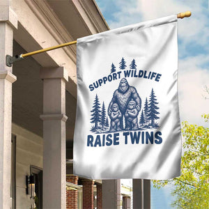 Support Wildlife Raise Twins Garden Flag Twin Dad Mom Parent Bigfoot Family TS10 Print Your Wear