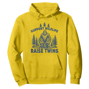 Support Wildlife Raise Twins Hoodie Twin Dad Mom Parent Bigfoot Family TS10 Daisy Print Your Wear