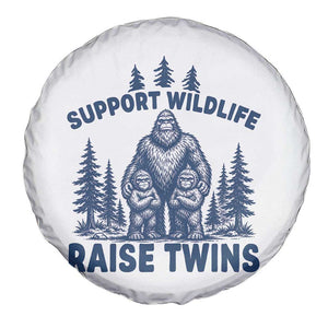 Support Wildlife Raise Twins Spare Tire Cover Twin Dad Mom Parent Bigfoot Family TS10 Print Your Wear