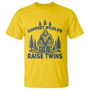 Support Wildlife Raise Twins T Shirt Twin Dad Mom Parent Bigfoot Family TS10 Daisy Print Your Wear