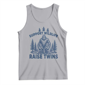 Support Wildlife Raise Twins Tank Top Twin Dad Mom Parent Bigfoot Family TS10 Athletic Heather Print Your Wear