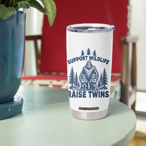 Support Wildlife Raise Twins Tumbler Cup Twin Dad Mom Parent Bigfoot Family TS10 Print Your Wear