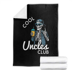 Cool Uncles Club Throw Blanket Funny Uncle Skeleton