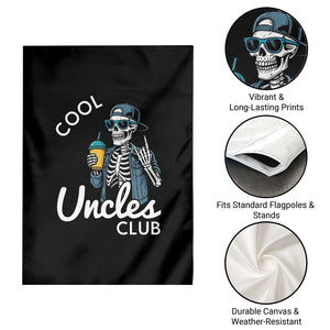 Cool Uncles Club Garden Flag Funny Uncle Skeleton