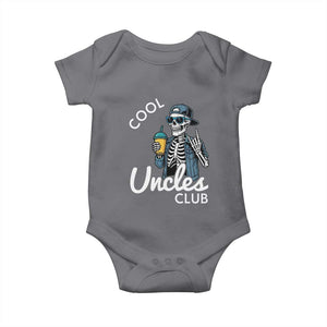 Cool Uncles Club Baby Onesie Funny Uncle Skeleton TS10 Charcoal Print Your Wear