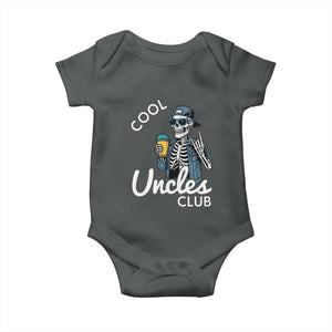 Cool Uncles Club Baby Onesie Funny Uncle Skeleton TS10 Dark Heather Print Your Wear