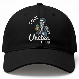 Cool Uncles Club Baseball Cap Funny Uncle Skeleton