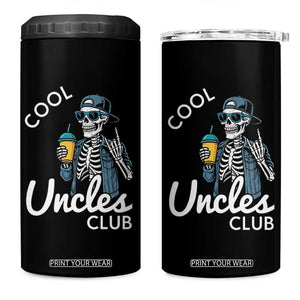 Cool Uncles Club 4 in 1 Can Cooler Tumbler Funny Uncle Skeleton TS10 One Size: 16 oz Black Print Your Wear