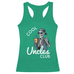 Cool Uncles Club Racerback Tank Top Funny Uncle Skeleton