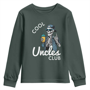 Cool Uncles Club Youth Sweatshirt Funny Uncle Skeleton
