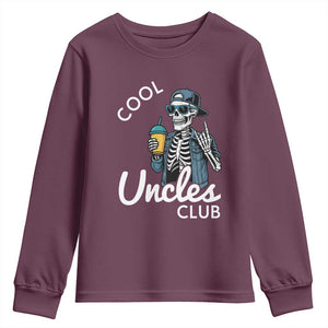 Cool Uncles Club Youth Sweatshirt Funny Uncle Skeleton