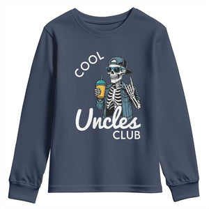 Cool Uncles Club Youth Sweatshirt Funny Uncle Skeleton