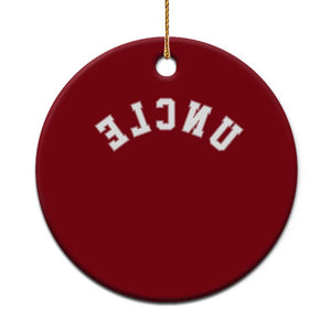 Uncles Ceramic Ornament Pregnancy Announcement Gifts For Uncle Retro Upside Down Text TS10 1pc Red Print Your Wear