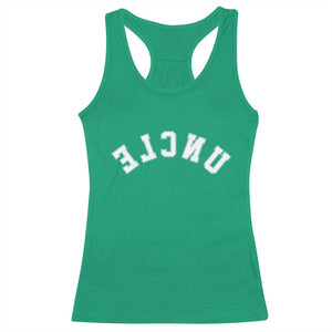 Uncles Racerback Tank Top Pregnancy Announcement Gifts For Uncle Retro Upside Down Text TS10 Irish Green Print Your Wear