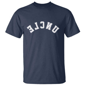 Uncles T Shirt Pregnancy Announcement Gifts For Uncle Retro Upside Down Text TS10 Navy Print Your Wear