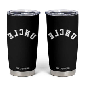 Uncles Tumbler Cup Pregnancy Announcement Gifts For Uncle Retro Upside Down Text TS10 Black Print Your Wear