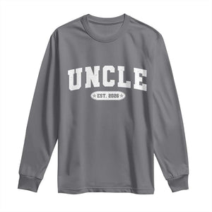 Promoted To Uncle Est 2026 Long Sleeve Shirt New Uncle Gift